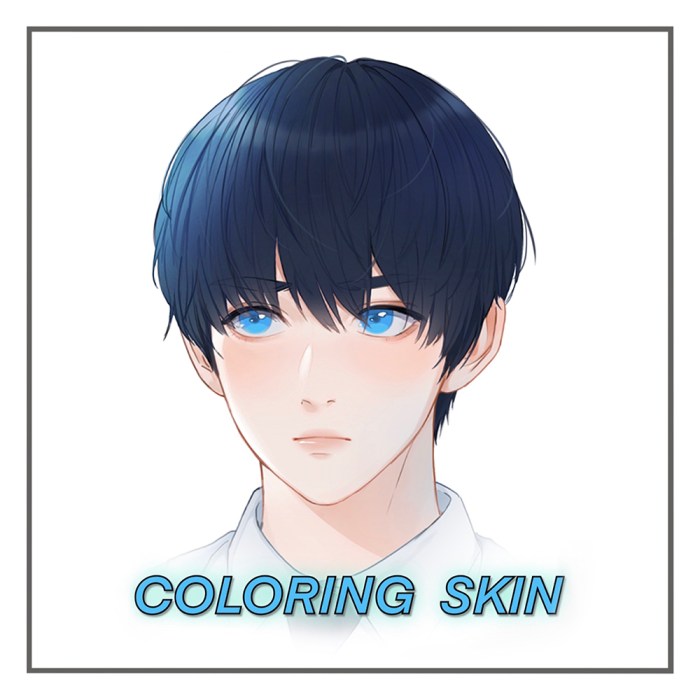 Anime coloring skin male