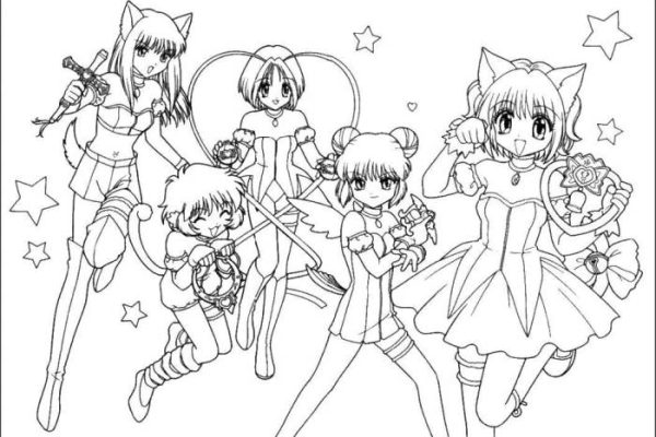 Anime coloring pages pdf