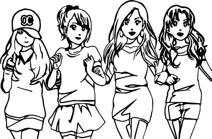 Anime coloring pages bff