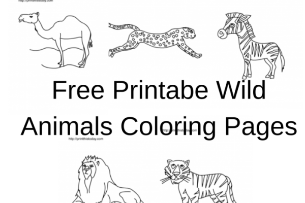 Free in the wild animal coloring pages