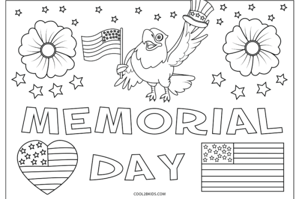 Memorial day coloring book