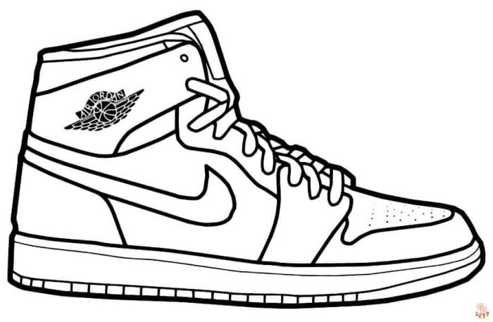 Animated pair of shoes coloring sheet