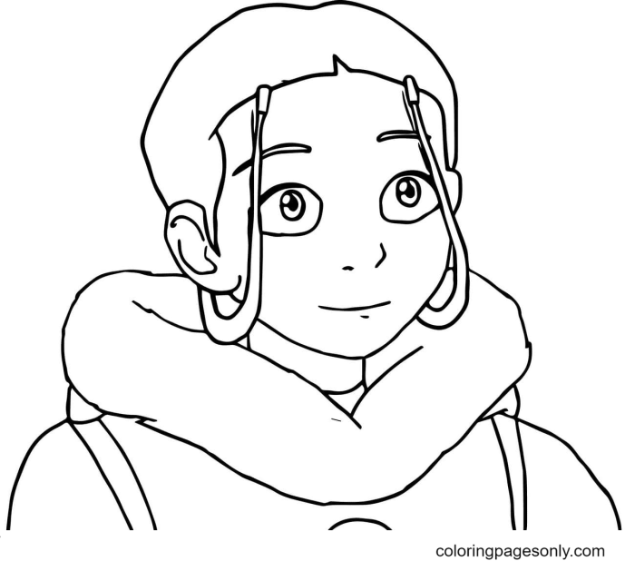 Anime boy avatar coloring page