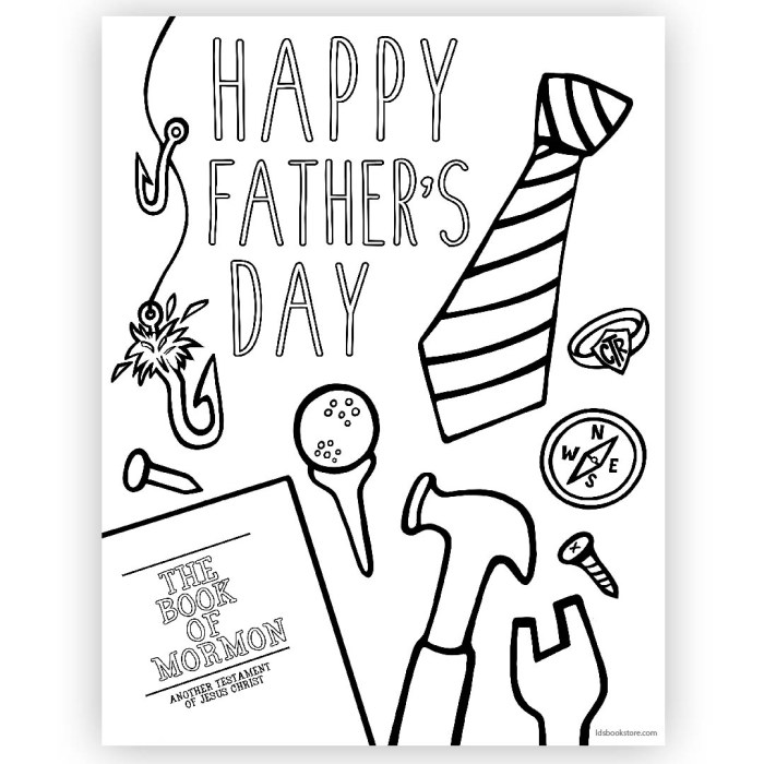 Animated father coloring page