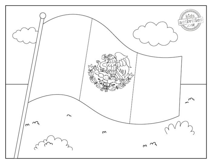 Mexican flag coloring book