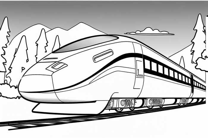 Train coloring transportation pages printable kids 4kids coloing