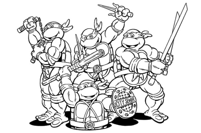 Coloring book ninja turtles