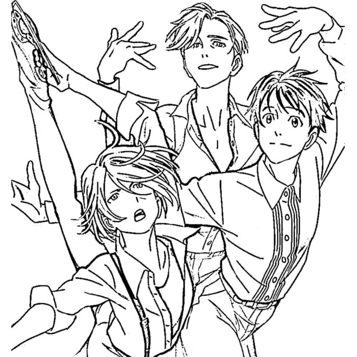 Anime coloring pages yuri on ice