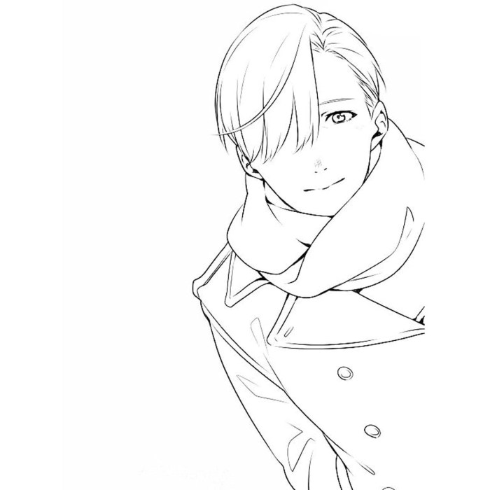 Anime coloring pages yuri on ice