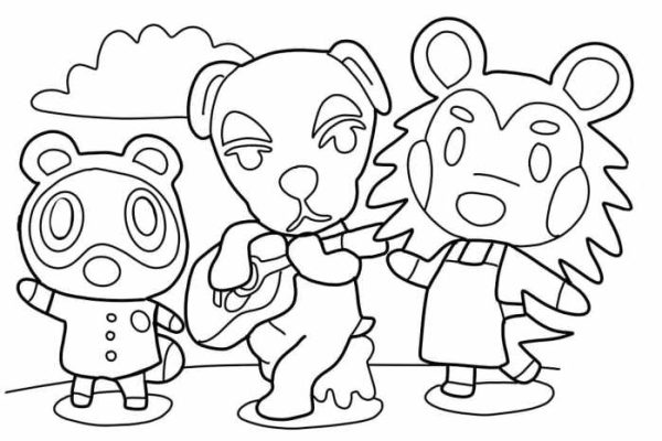 Coloring pages animal crossing