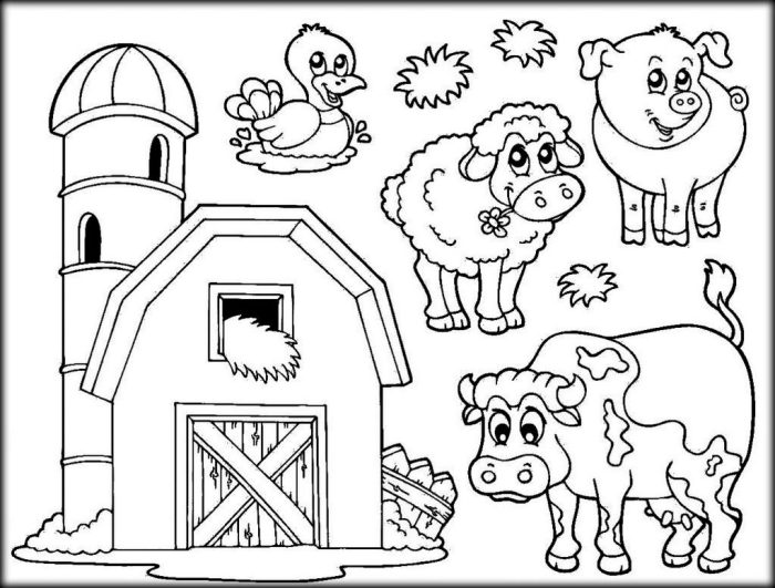 Coloring pages for farm animals printable