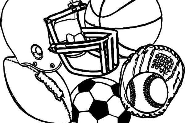 Coloring book pages sports