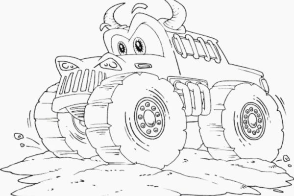 Monster truck coloring book