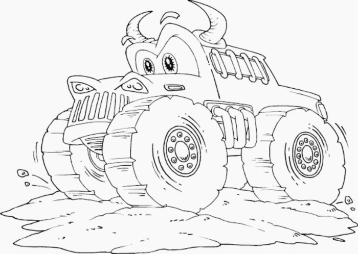 Monster truck coloring book