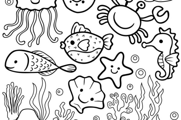 Animated sealife coloring pages