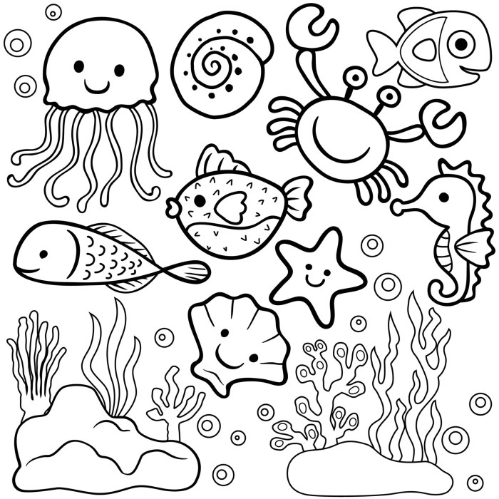 Animated sealife coloring pages