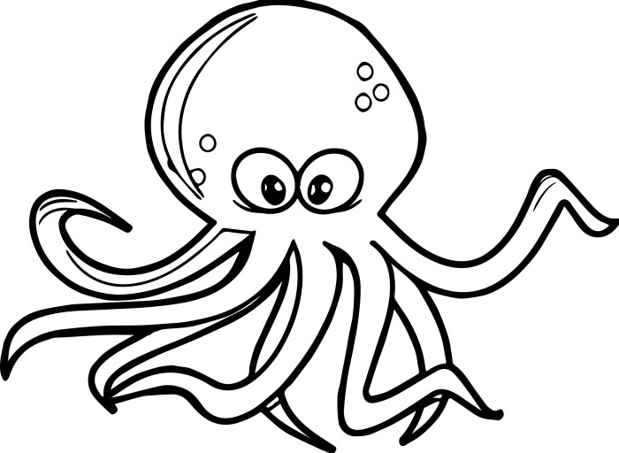 Animated octopus coloring page