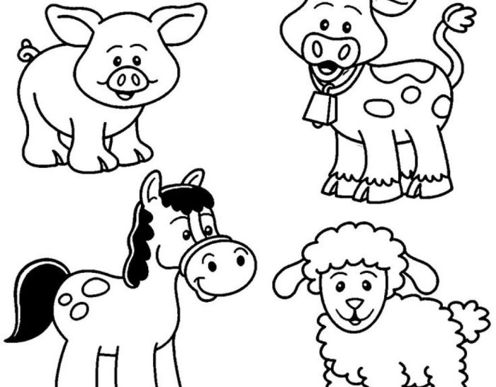 Coloring pages for farm animals printable