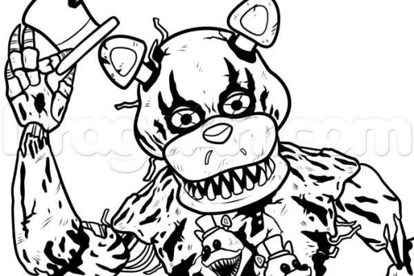 Anime fnaf coloring sheet