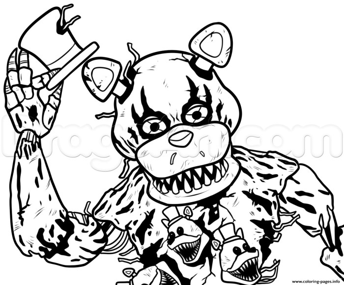 Anime fnaf coloring sheet