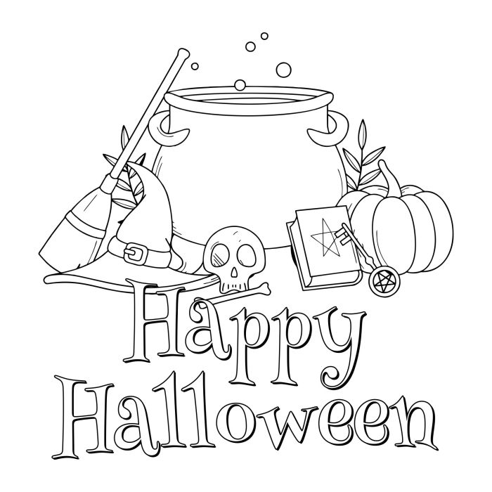 Halloween coloring book pages