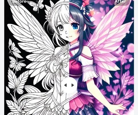 Coloring pages fairy anime