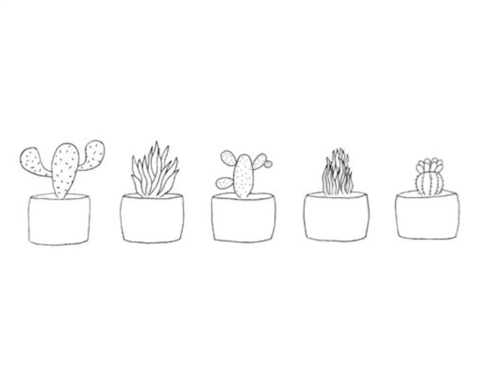 Animated cacti coloring pages