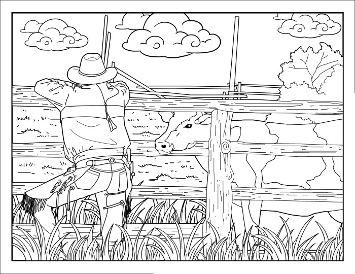 Western coloring book pages