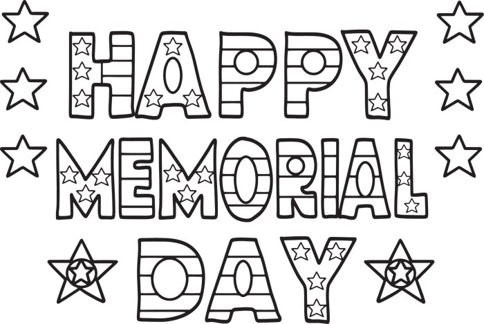 Memorial day coloring book