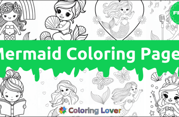 Animated mermaid coloring book