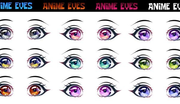 Coloring an eye anime