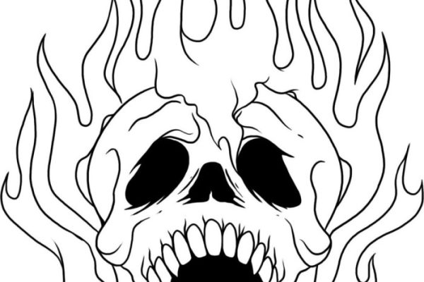 Animal skull coloring pages