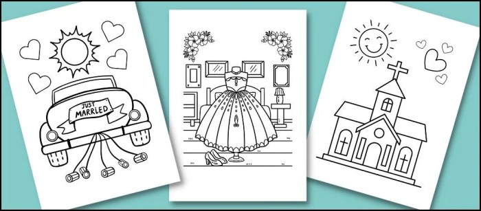 Free printable wedding coloring book