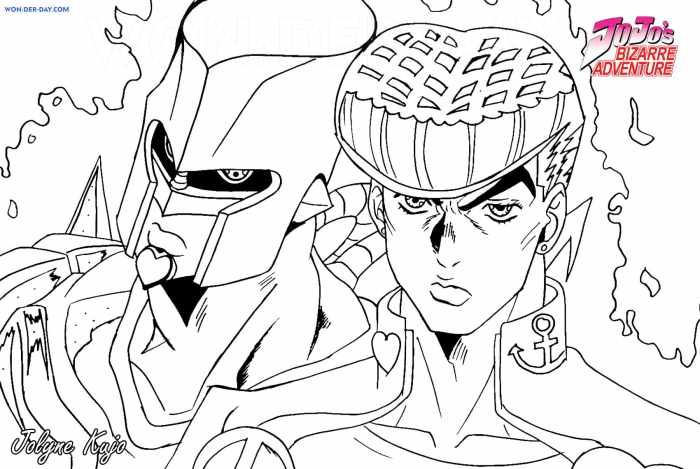 Anime coloring page jojo