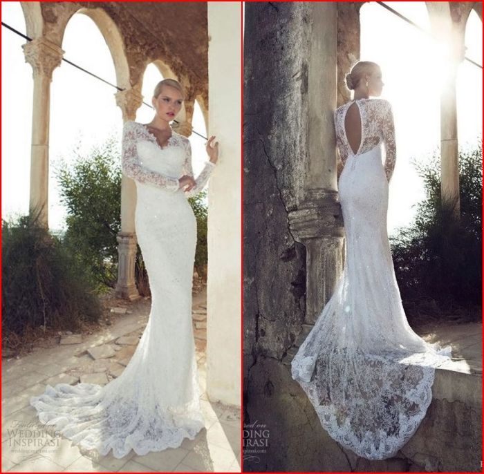 Sheer wedding dresses with sleeves