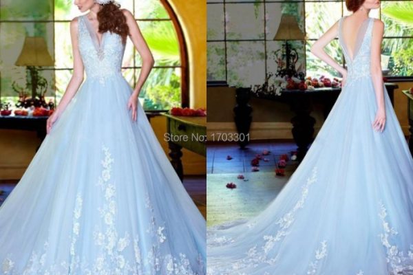 Baby blue dresses for wedding