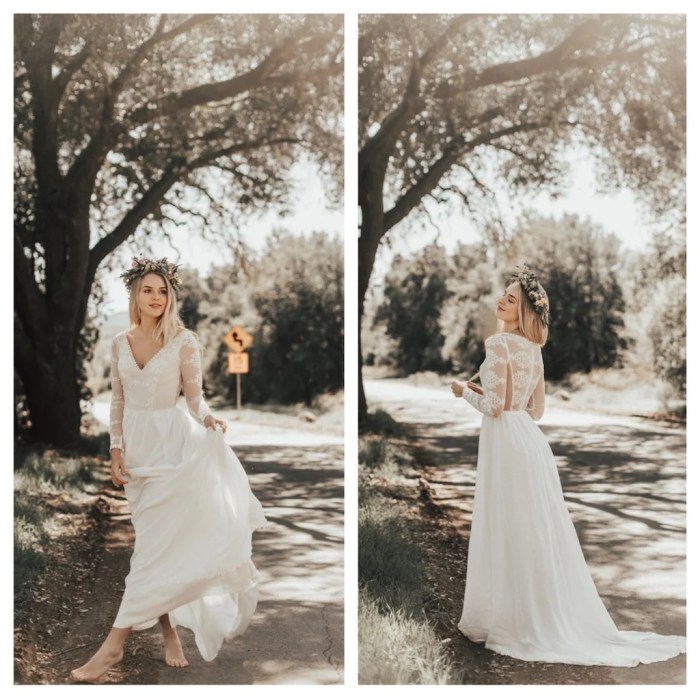 Simple boho wedding dresses