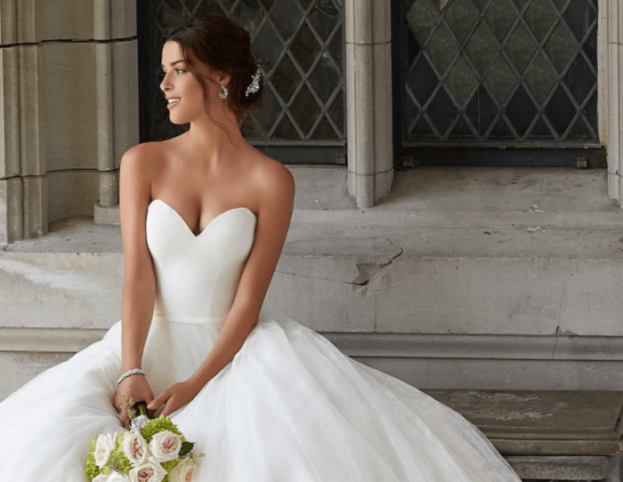 Strapless wedding dress jewelry