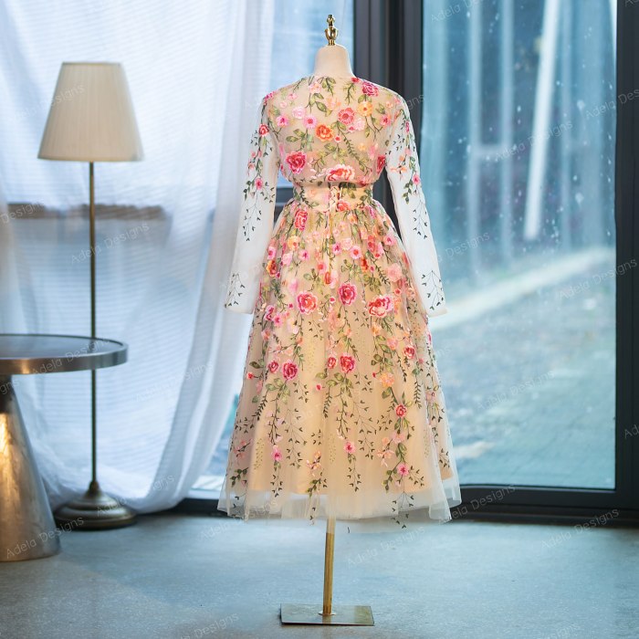 Floral long dress for wedding