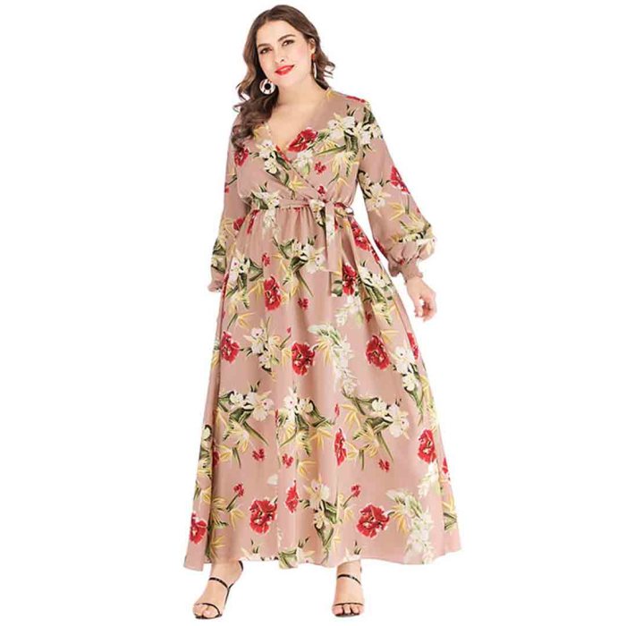 Floral wedding dresses plus size