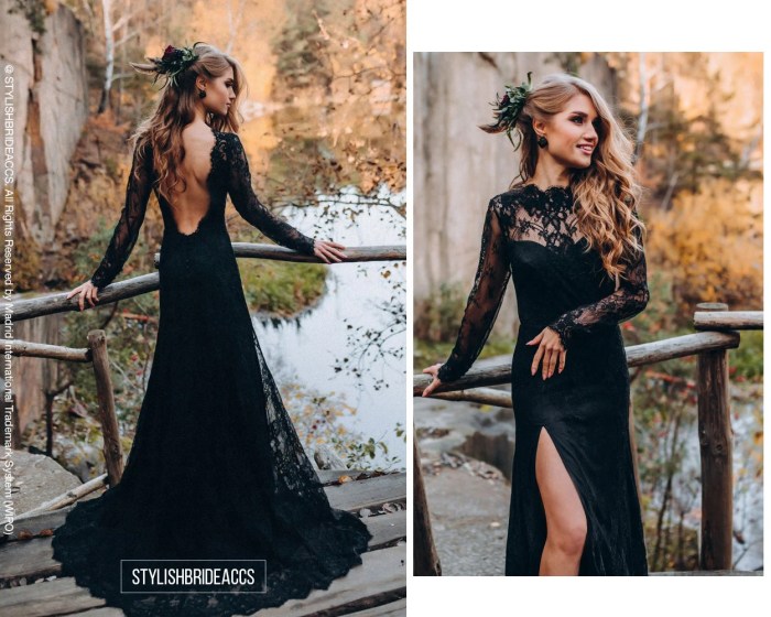 All black wedding dress