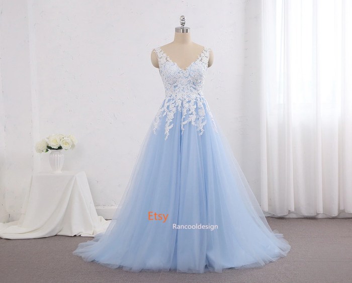 Sky blue dresses for a wedding