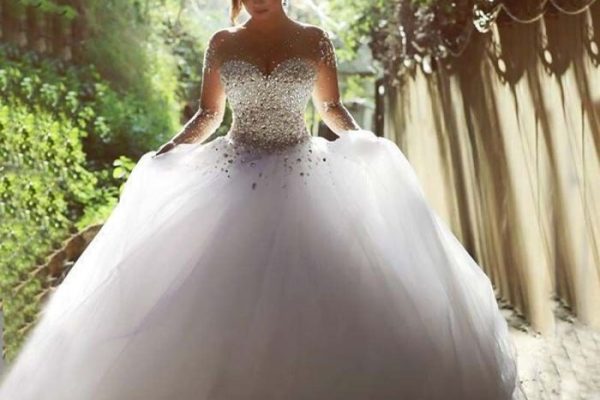 Glitter princess wedding dress