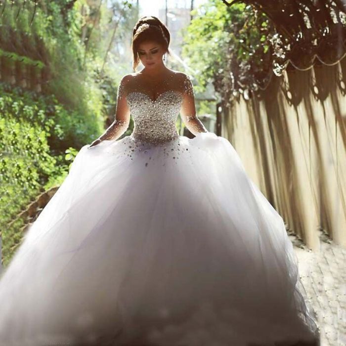 Glitter princess wedding dress