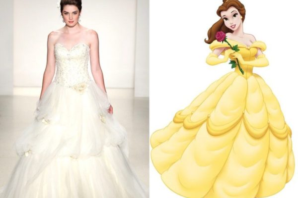 Disney princess belle wedding dress