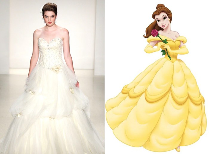 Disney princess belle wedding dress