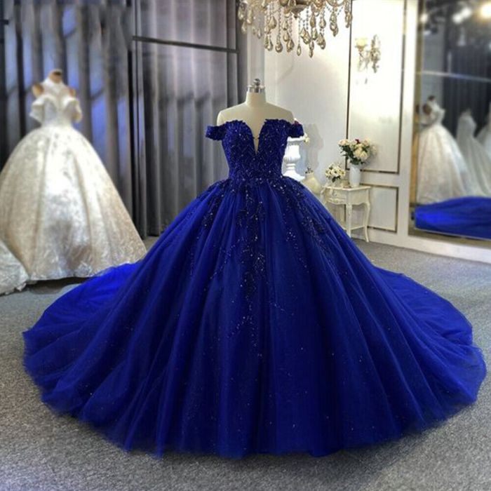 Dark blue dresses for wedding